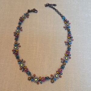 Sorelli Floral Multicolor Crystal Necklace